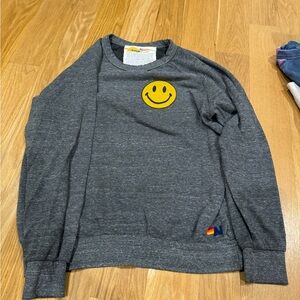 Aviator nation smile crew neck sweatshirt